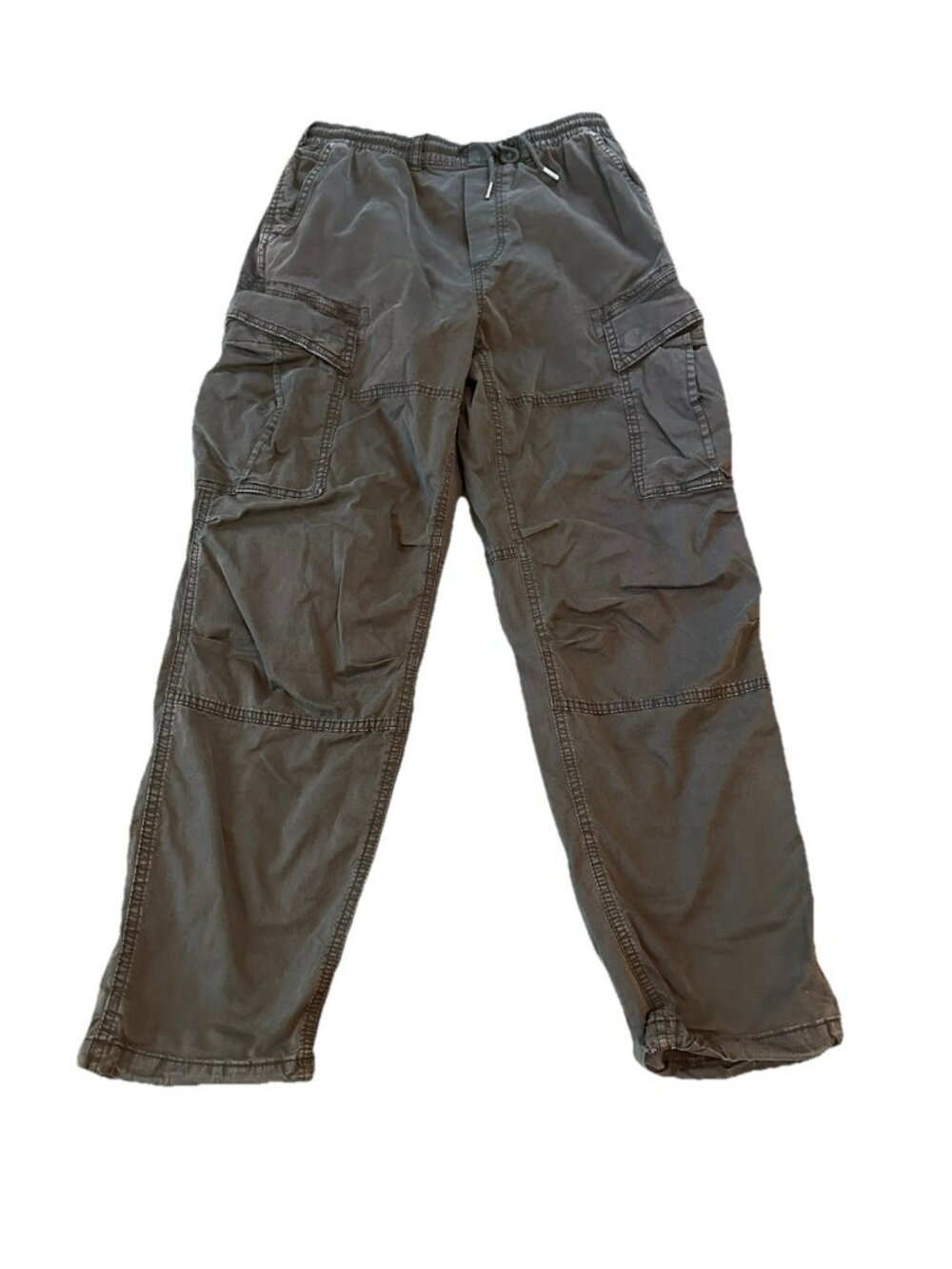 American Eagle Outfitters Flex Womens Pants Joggers Cargo Gray XS Drawstring Y2K
